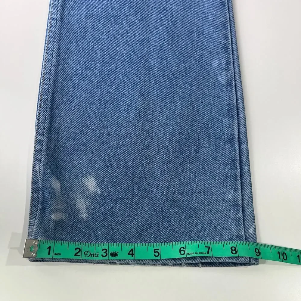Vintage Levi’s Mens Jeans 34x31 USA‎ 516 Orange Tab Boot Cut Blue Distressed